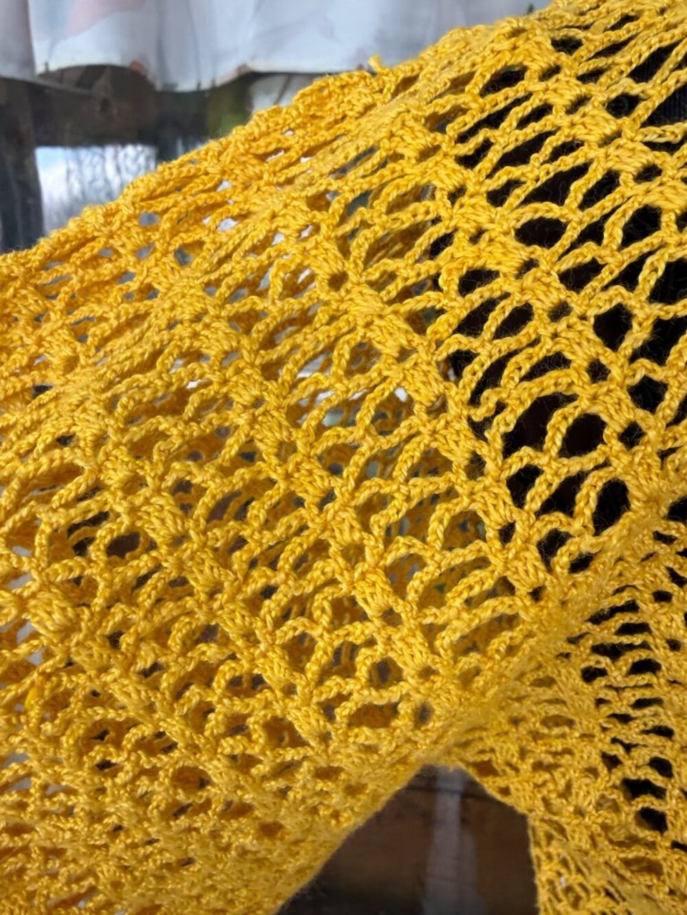 Vintage 1930s Mustard Yellow Cotton Crochet Tea Dress With Belt Size S - Picture 11 of 16